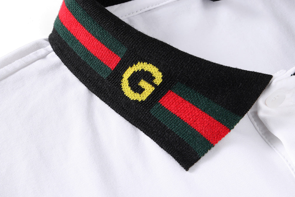 G Brand New Cotton 100% Men T-Shirt Polo V-neck Man Black White T-shirts Tops Tees For Male T SHIRT Clothes