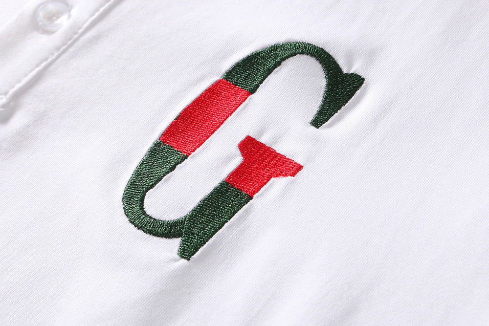 G Brand New Cotton 100% Men T-Shirt Polo V-neck Man Black White T-shirts Tops Tees For Male T SHIRT Clothes