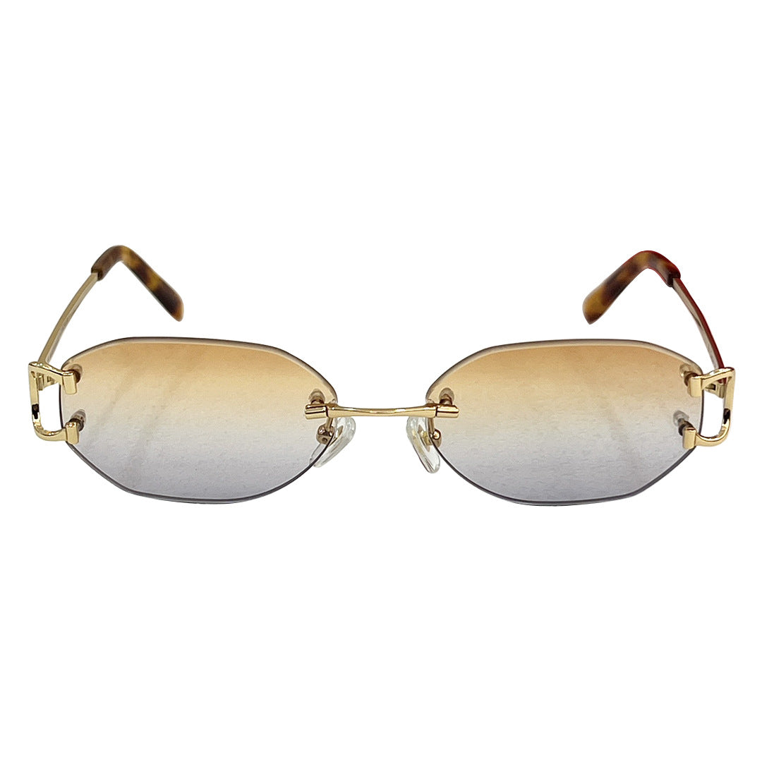 Carct0029 Fashion Topquality Frameless Holiday Gradient Cat Eye Hot Girl Women's Sunglasses Cool Men's Sunglasses